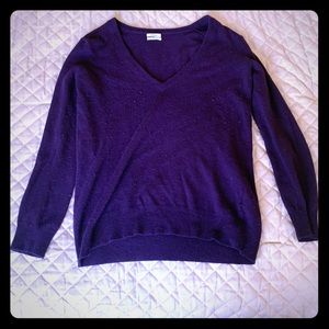 Dark purple soft wool/cashmere sweater